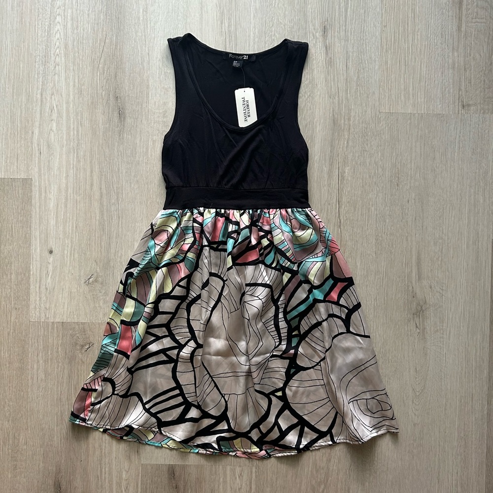 Forever 21 Multicolored Flower Print Dress